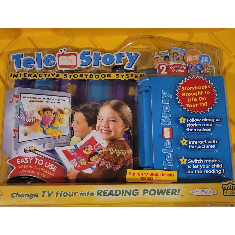 Tele Story Interactive Story Book System for Kids with Dora the Explorer Stories